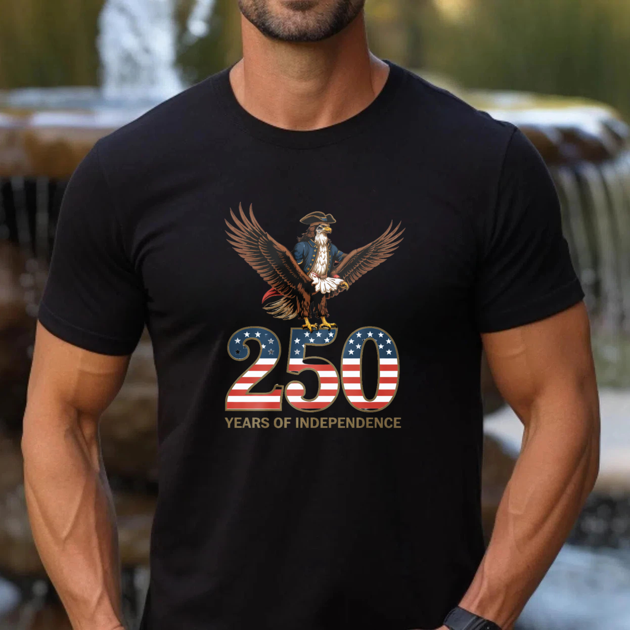 250 Years Of Independence American Eagle Patriotic T-Shirt For Men And Women Celebrating Usa Independence Day 2026