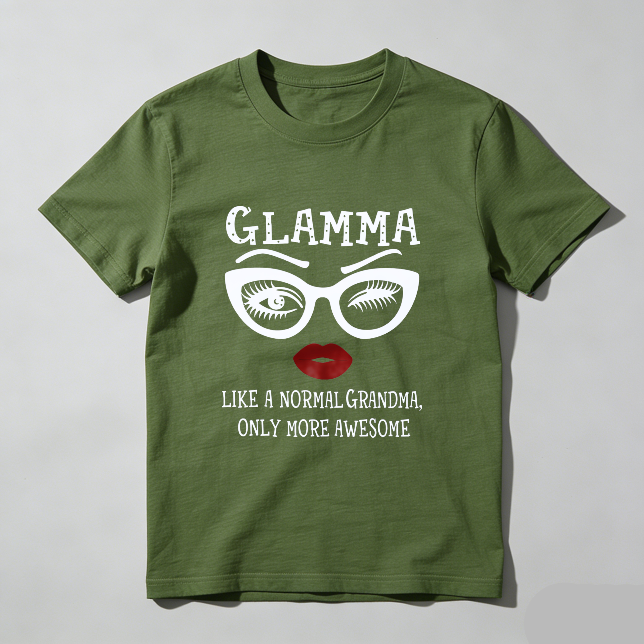TEECURENT Glamma Like A Normal Grandma Only More Awesome T Shirt WOMEN