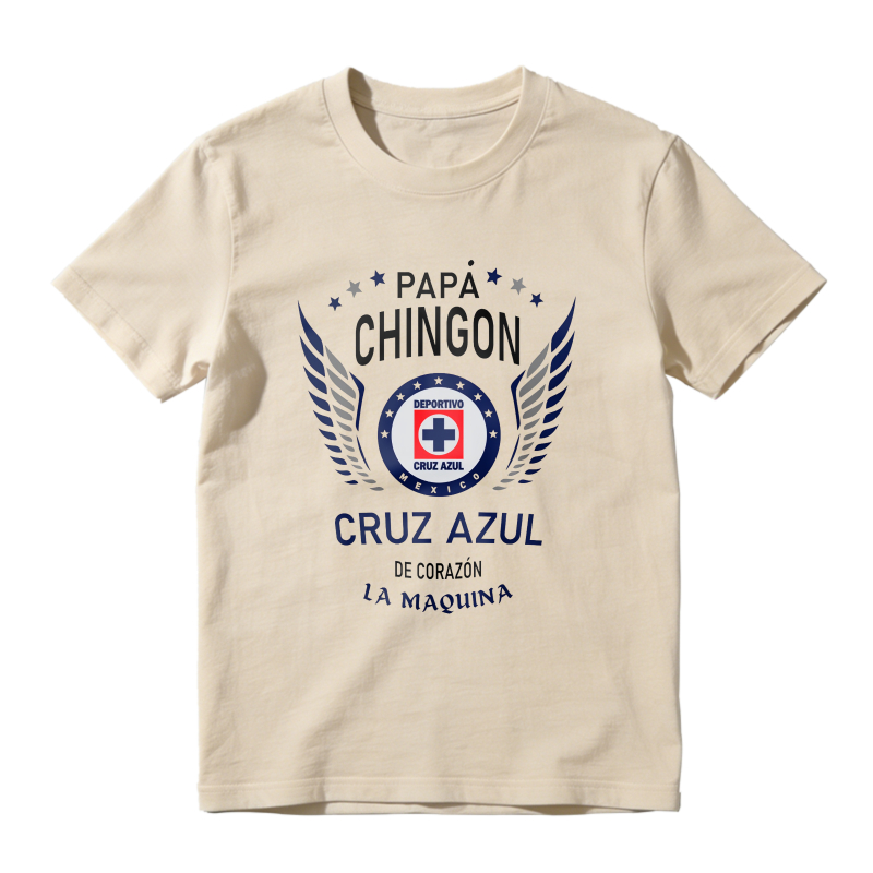 Papa Chingon Cruz Azul De Corazon La Maquina Unisex Classic T-shirt