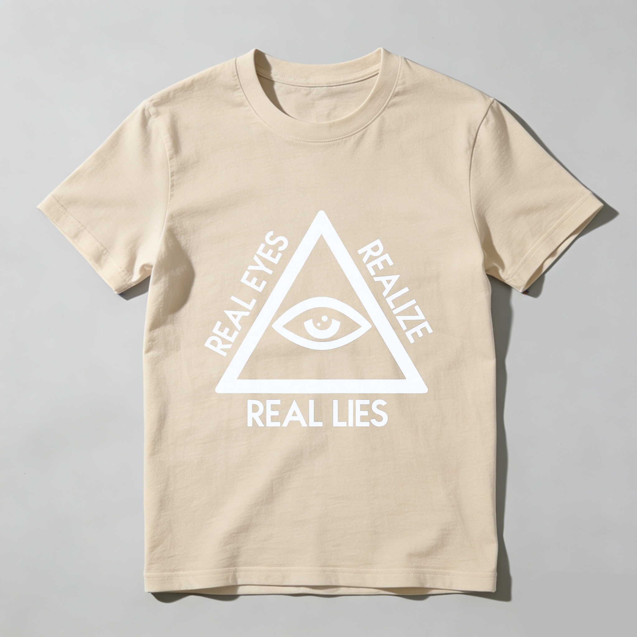 TEECURENT  Real Eyes Realize Real Lies Eye In Triangle(1) TEECURENT