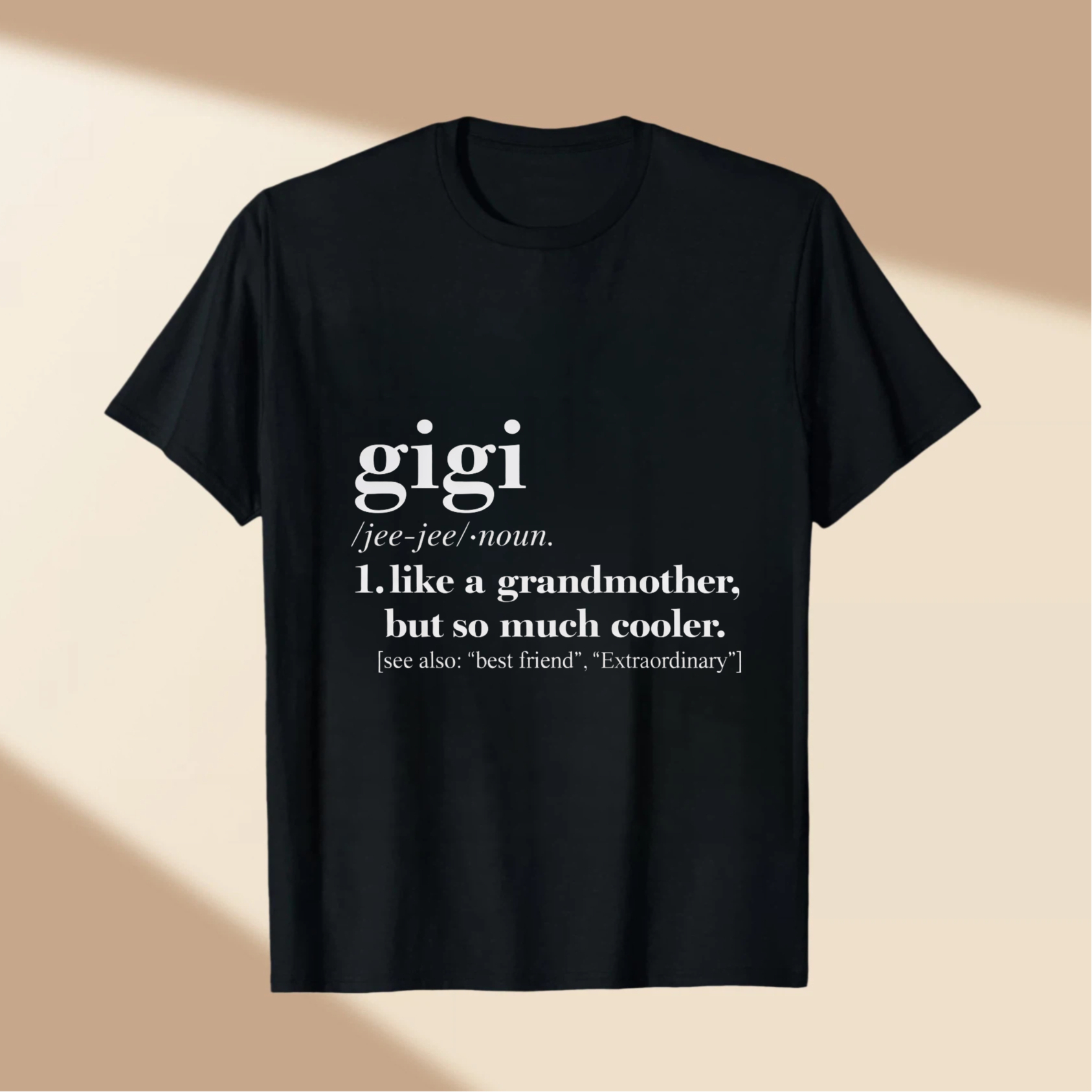 TEECURENT Gigi Definition T Shirt Like A Grandmother But So Much Cooler Best Friend Extraordinary Gift For Grandma Cool Grandmother Shirt WOMEN