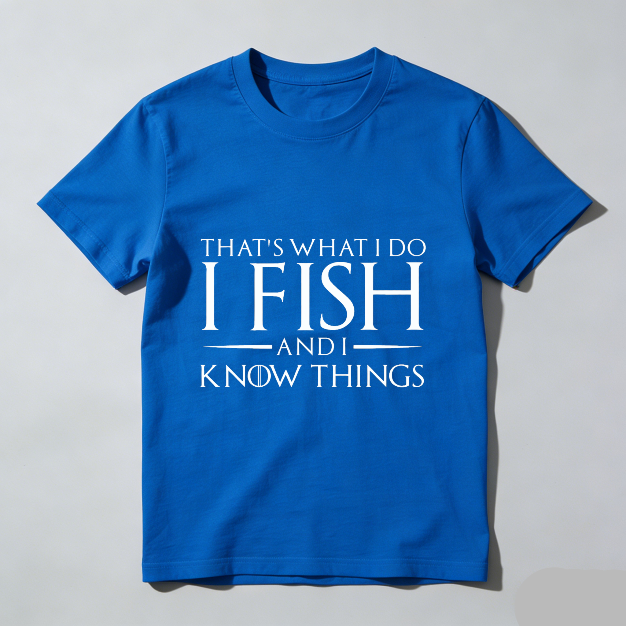 TEECURENT That's What I Do I Fish And I Know Things T Shirt Fishing Lover Gift Humor Saying Apparel WOMEN