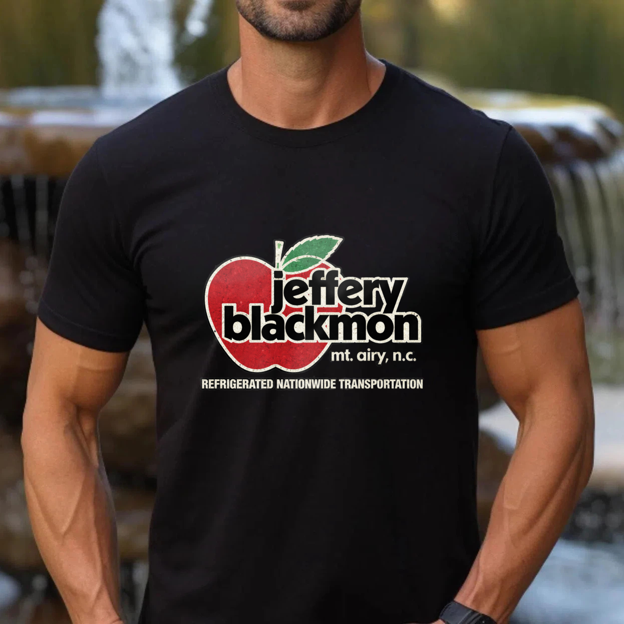 Jeffery Blackmon Mt Airy Nc Refrigerated Nationwide Transportation Apple Logo T Shirt