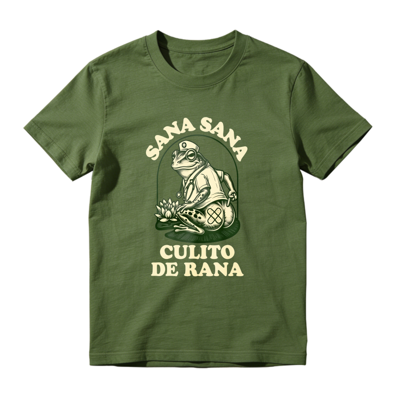 Frog With Sana Sana Culito De Rana Text Unisex Classic T-shirt