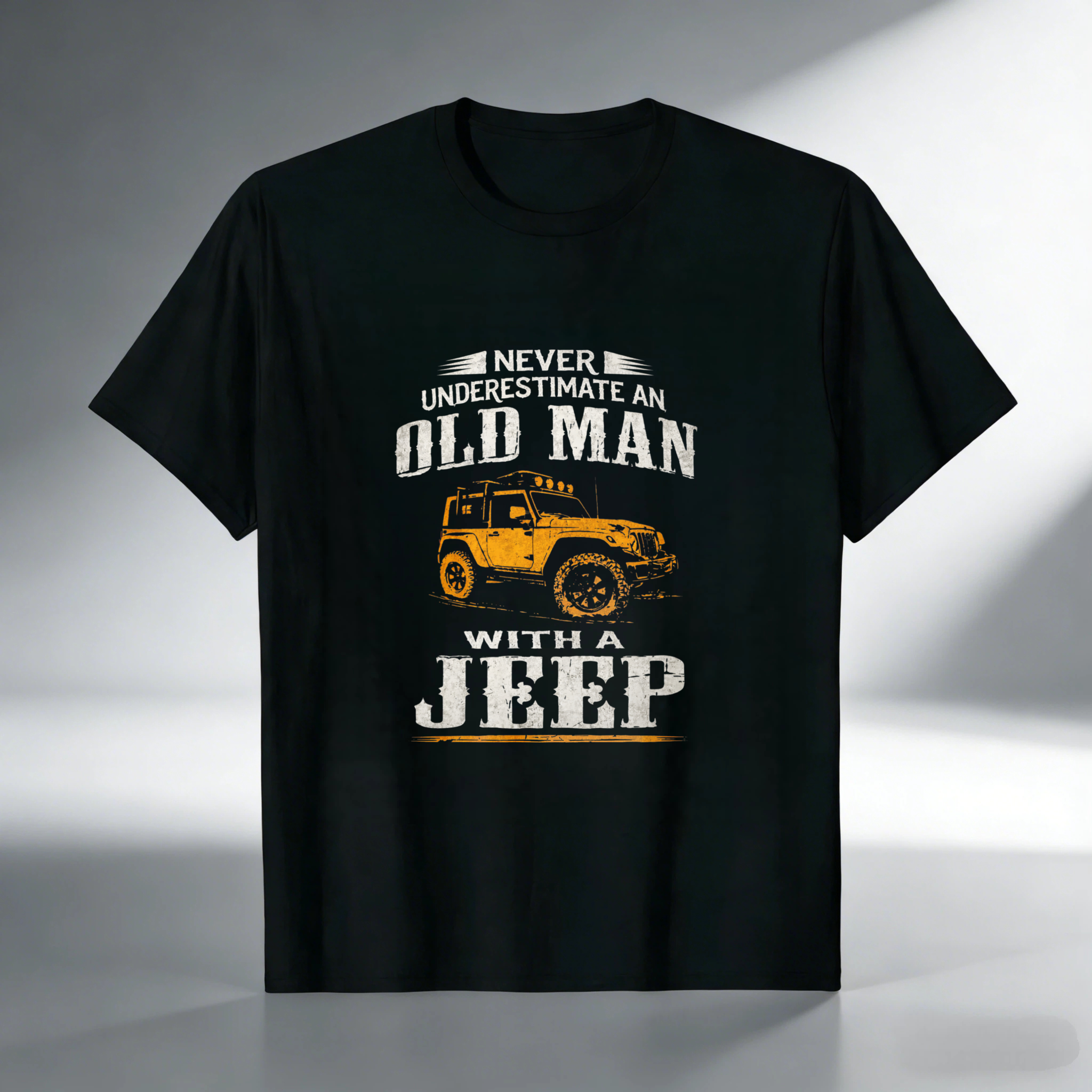 Never Underestimate An Old Man With A Jeep T-Shirt