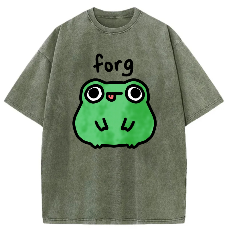 Frog Face With Text Above tshirt 100% cotton
