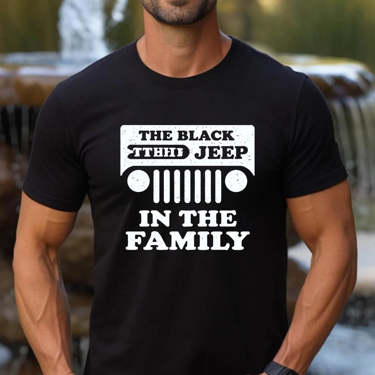 The Black Jeep In The Family T Shirt For Jeep Enthusiasts And Off Road Adventure Lovers