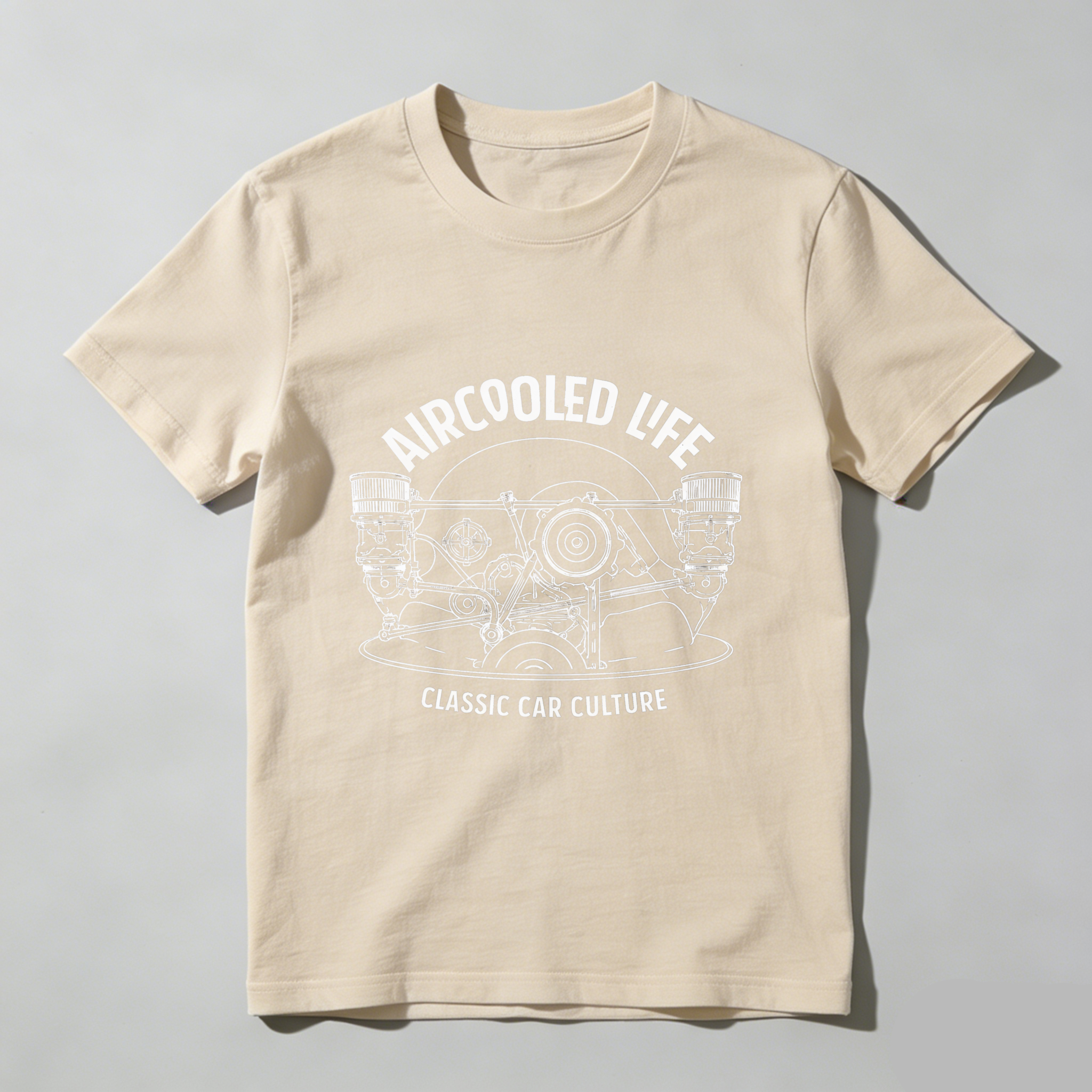 Aircooled Life Classic Car Culture T Shirt For Volkswagen Enthusiasts And Air Cooled Engine Fans