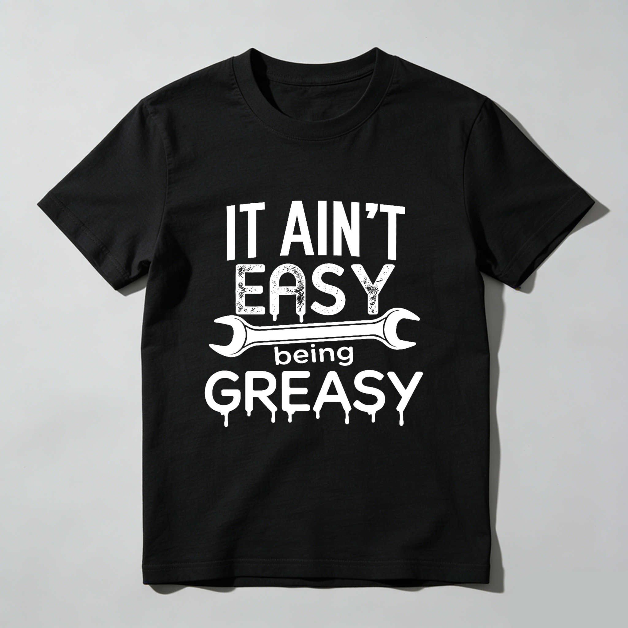 It Aint Easy Being Greasy Mechanic T Shirt Funny Auto Repair Garage Work Shirt