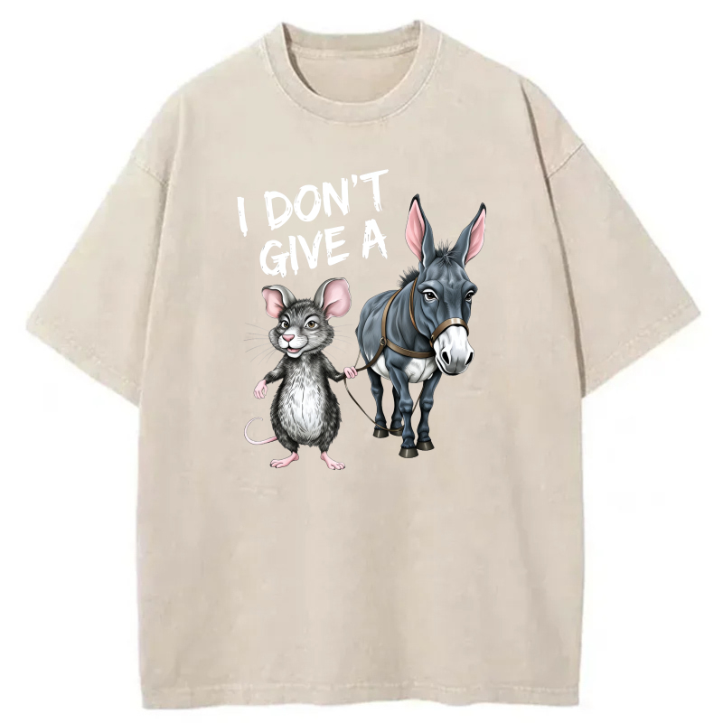 I Don't Give A Rat Or Donkey tshirt 100% cotton