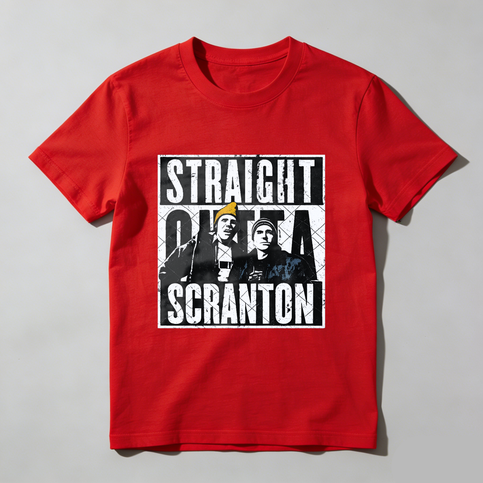 TEECURENT Straight Outta Scranton The Office T Shirt Men Women Unisex Black Comedy Drama TV Show Fan Gift Apparel