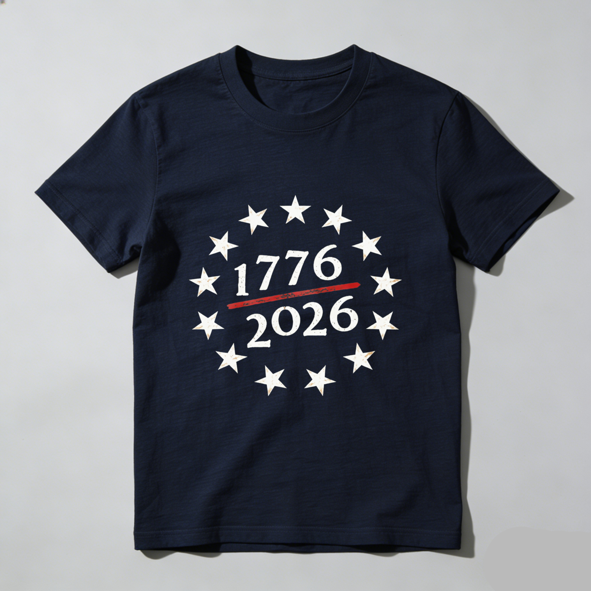 1776 To 2026 Independence Day American Flag Stars T-Shirt Celebration Patriotic Apparel