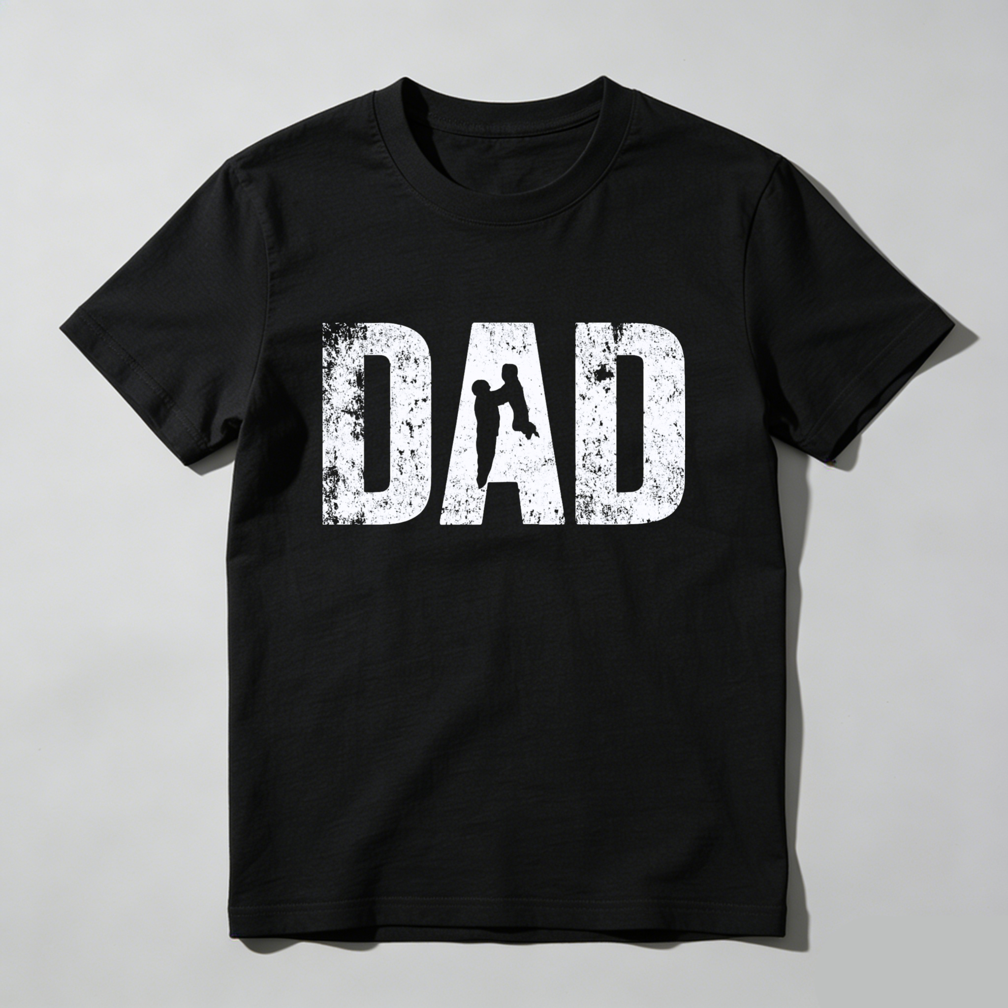 Dad T Shirt Made In Usa Black Cotton Tee For Fathers Day Gift Men's Casual Wear