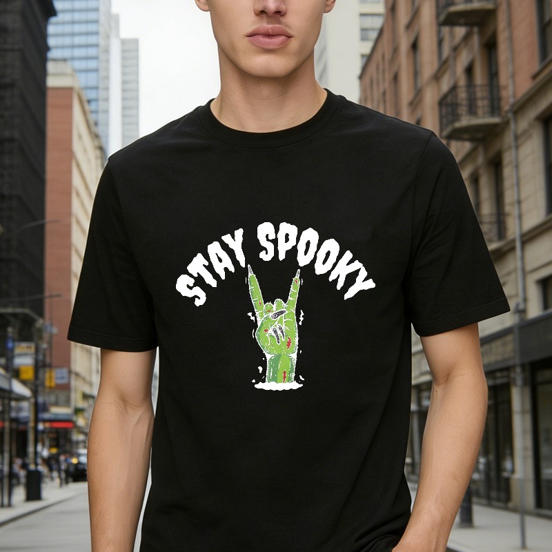 Stay Spooky Zombie Hand Rock On Gesture Unisex Classic T-shirt