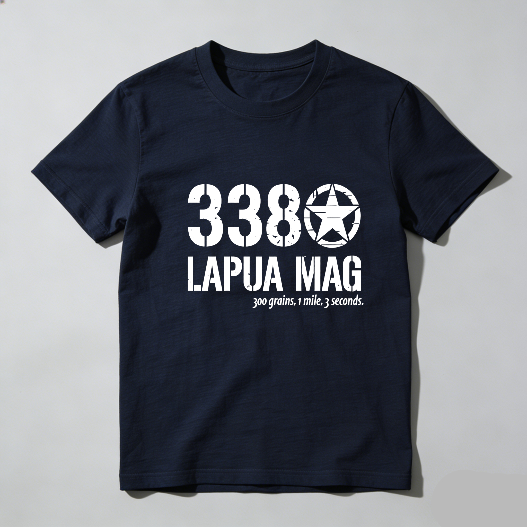 TEECURENT 338 Lapua Mag Bullet Design Pure Cotton Short Sleeve T Shirt-TeeCurent
