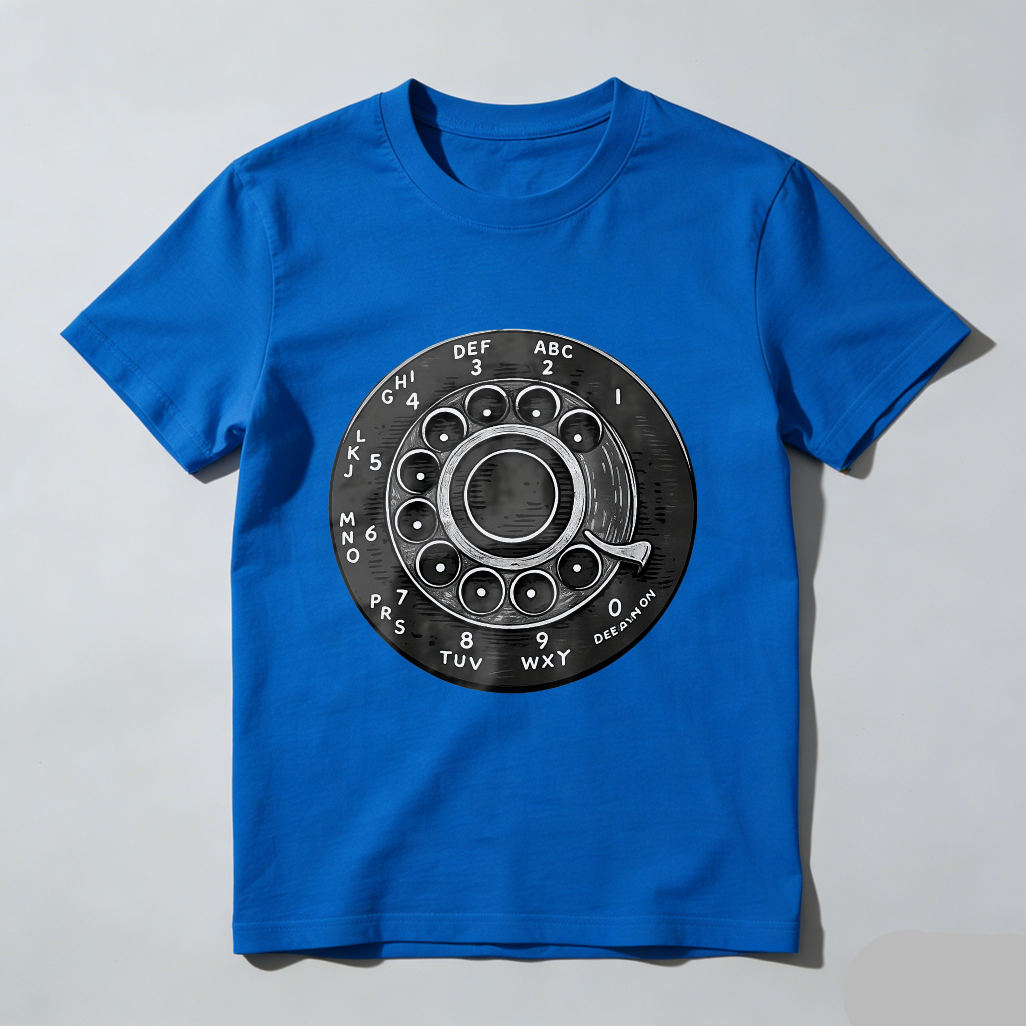 Retro Rotary Dial Phone T-Shirt Vintage Telephone Design Made In Usa Black Unisex Shirt
