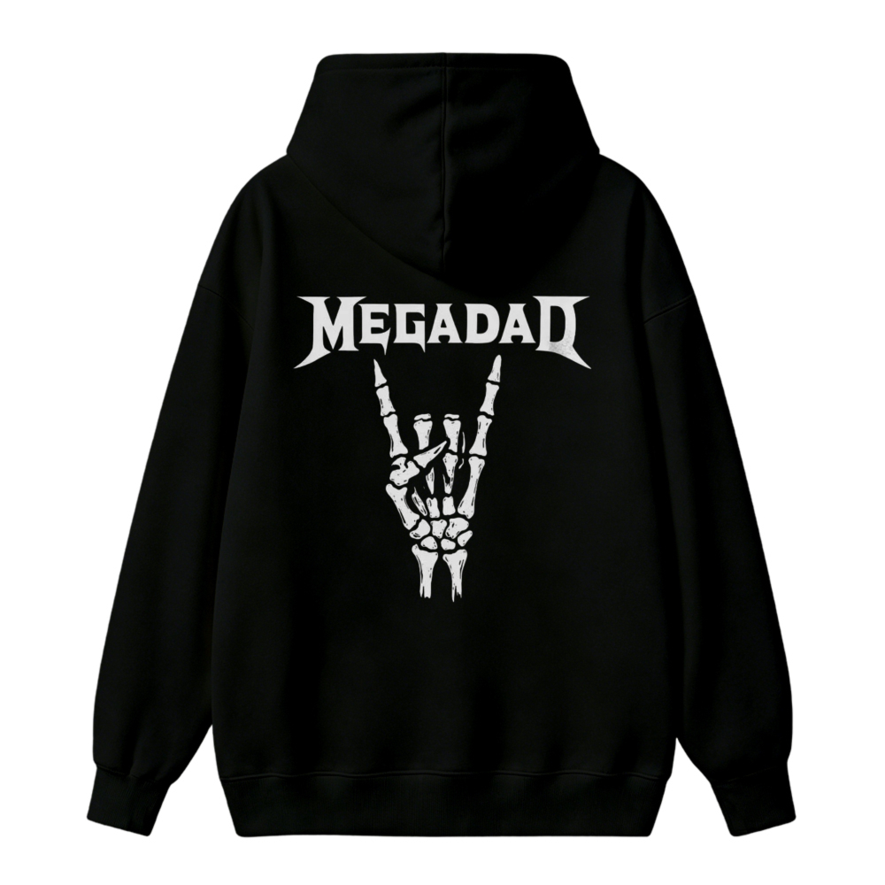 Megadad Skeleton Hand Rock Gesture Unisex Classic Hoodie