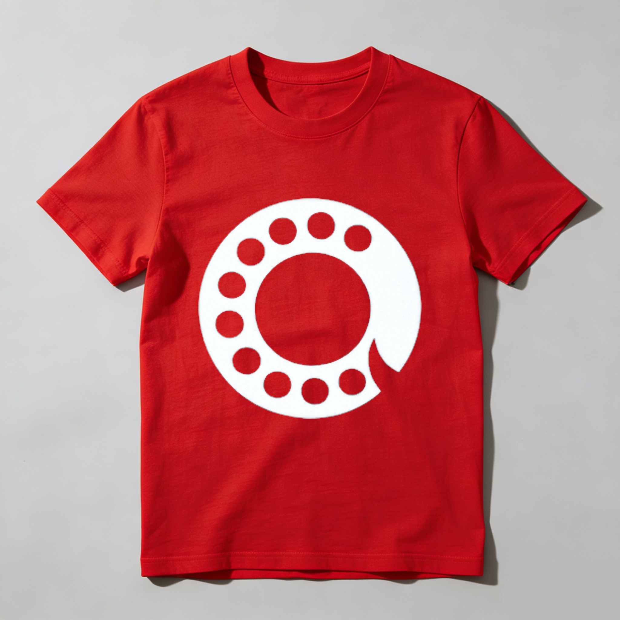 Made In Usa Black T Shirt With White Circular Pattern Design For Men And Women Casual Wear Fashion Statement Top