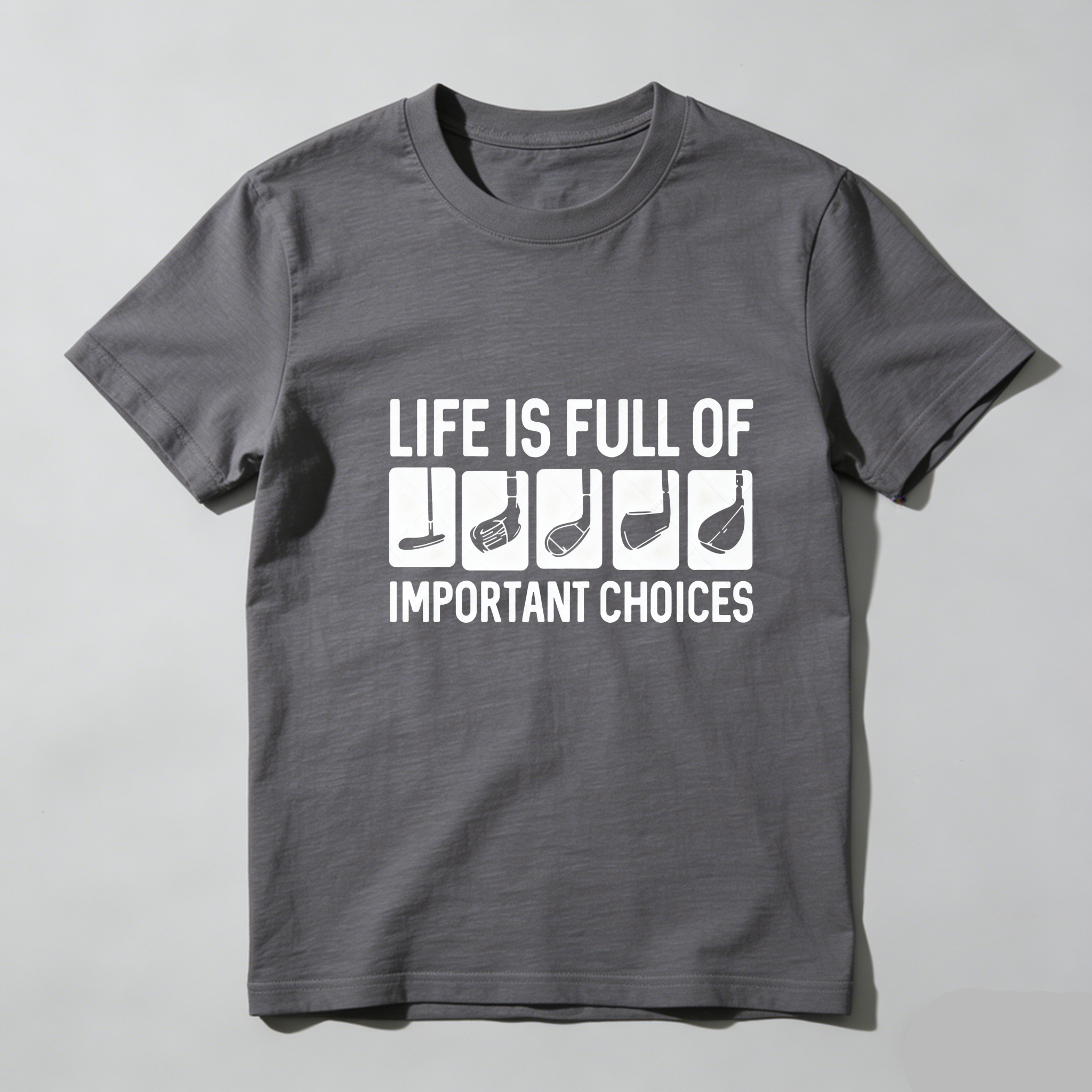 TEECURENT Life Is Full Of Important Choices Pure Cotton Short Sleeve T Shirt-TeeCurent