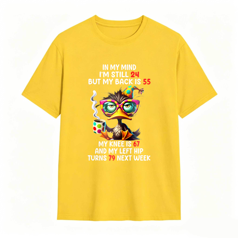 Duck With Glasses And Text About Age And Body Parts Unisex Classic T-shirt