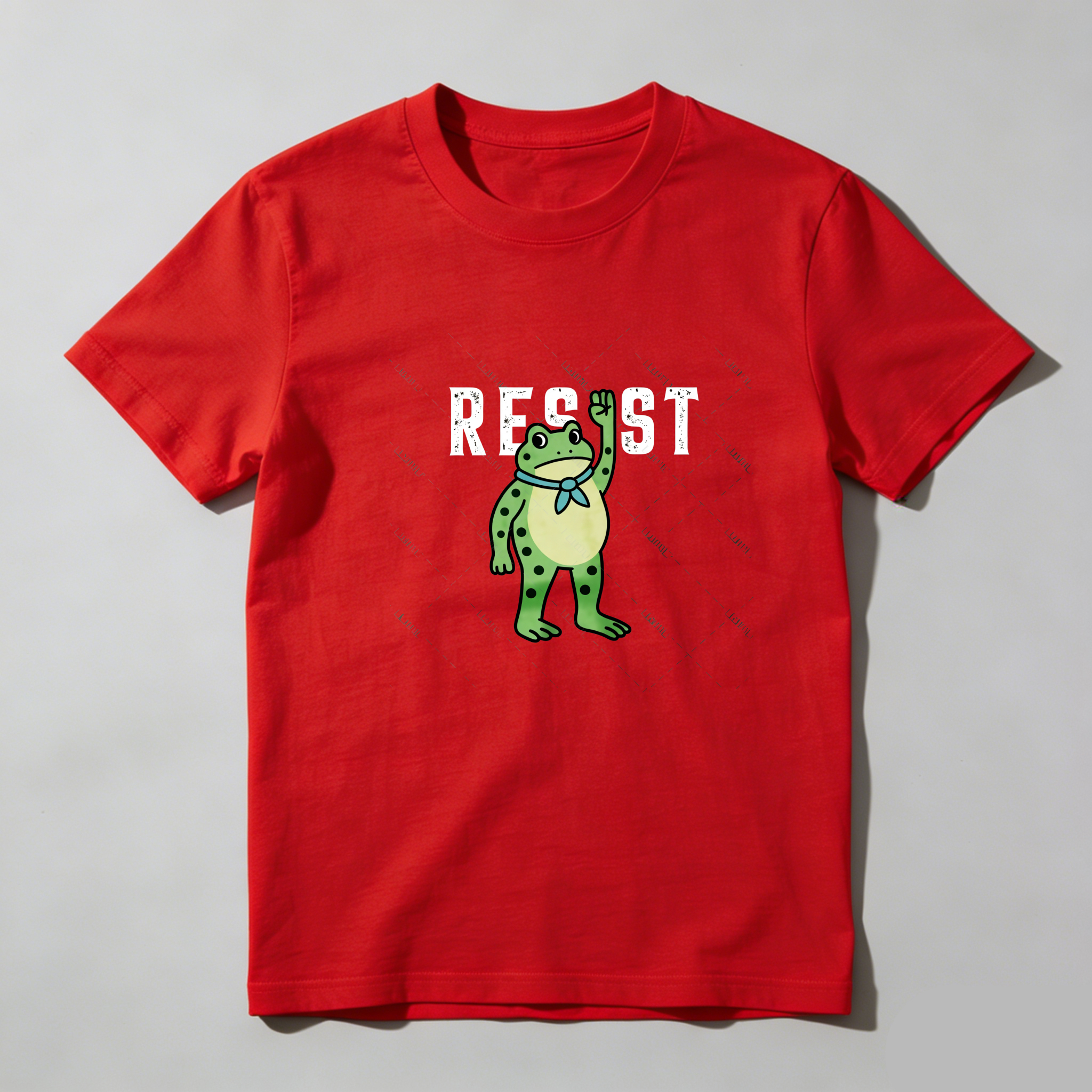 TEECURENT Frog Resist Protest Pure Cotton Short Sleeve T Shirt-TeeCurent