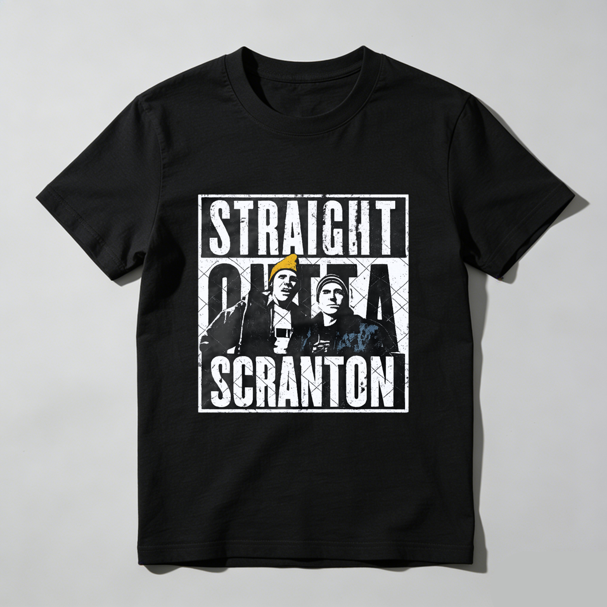 TEECURENT Straight Outta Scranton The Office T Shirt Men Women Unisex Black Comedy Drama TV Show Fan Gift Apparel
