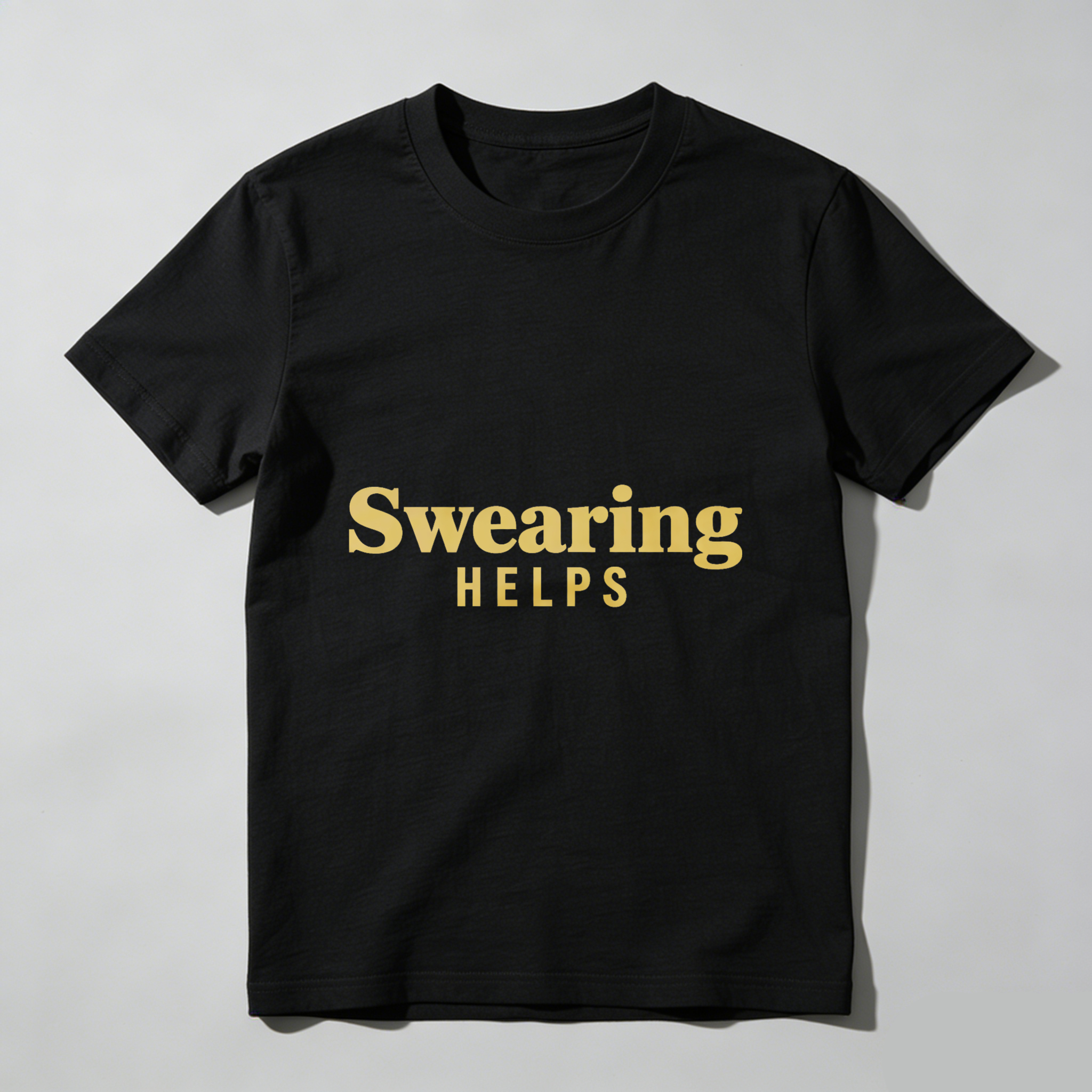 TEECURENT Swearing Helps T Shirt Funny Sassy Statement Graphic Tee For Men Women Casual Wear WOMEN
