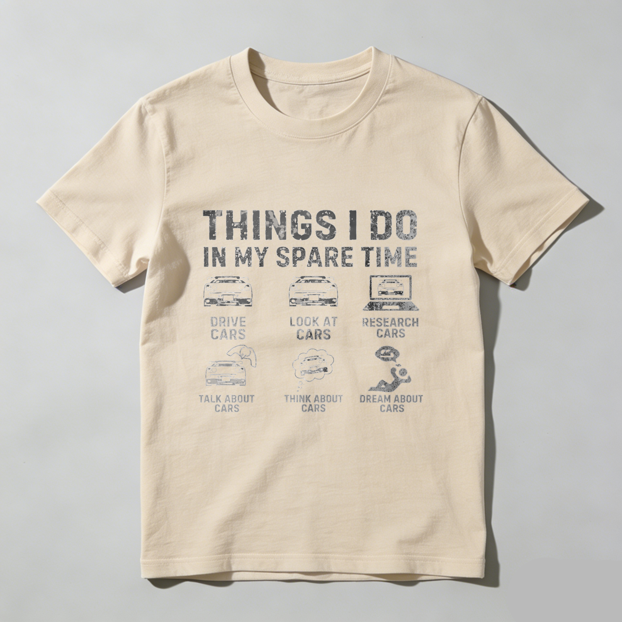 Things I Do In My Spare Time Car Enthusiast T-Shirt For Men And Women Automotive Lover Gift Shirt With Fun Car Related Activities Design