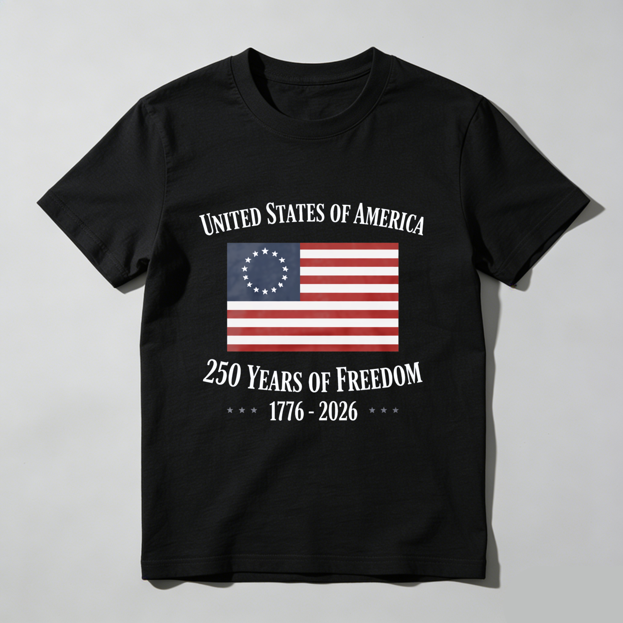 United States Of America 250 Years Of Freedom 1776 2026 American Flag T Shirt