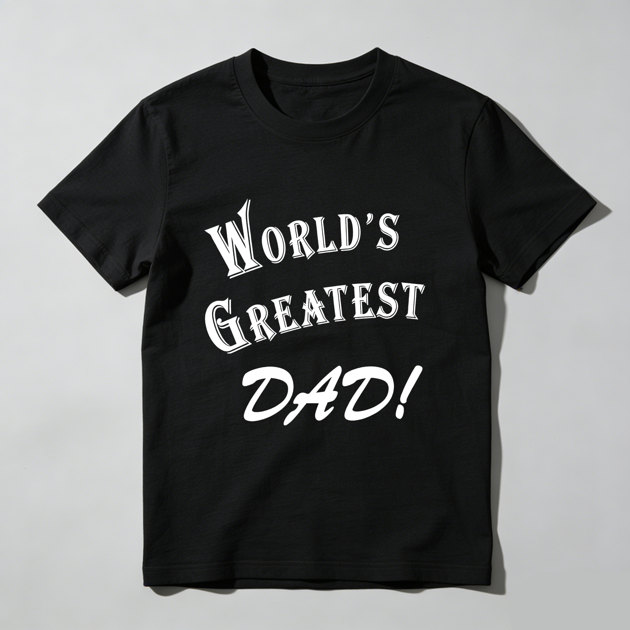 TEECURENT Worlds Greatest Dad Pure Cotton Short Sleeve T Shirt-TeeCurent