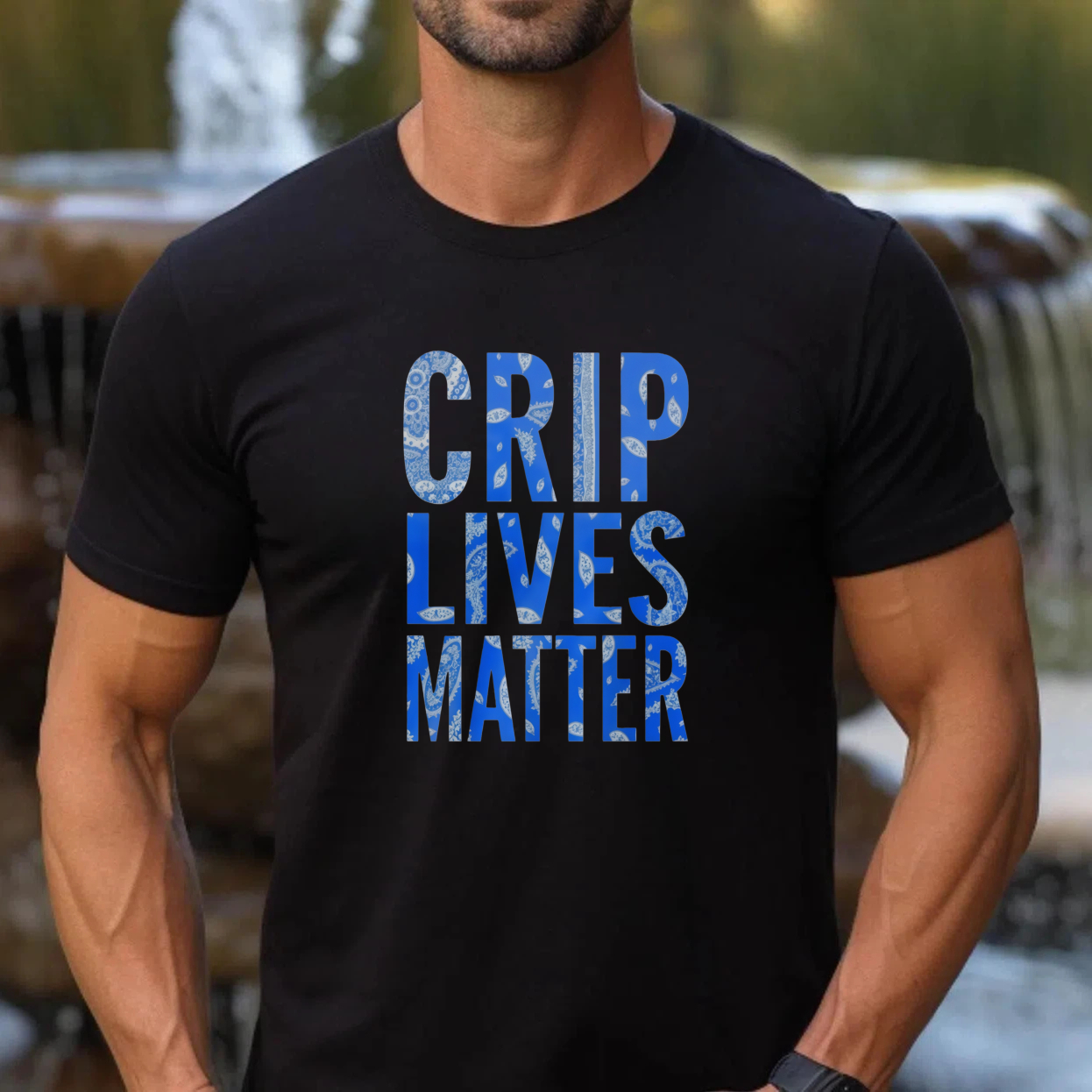 TEECURENT T-SHIRT  Crip Lives Matter