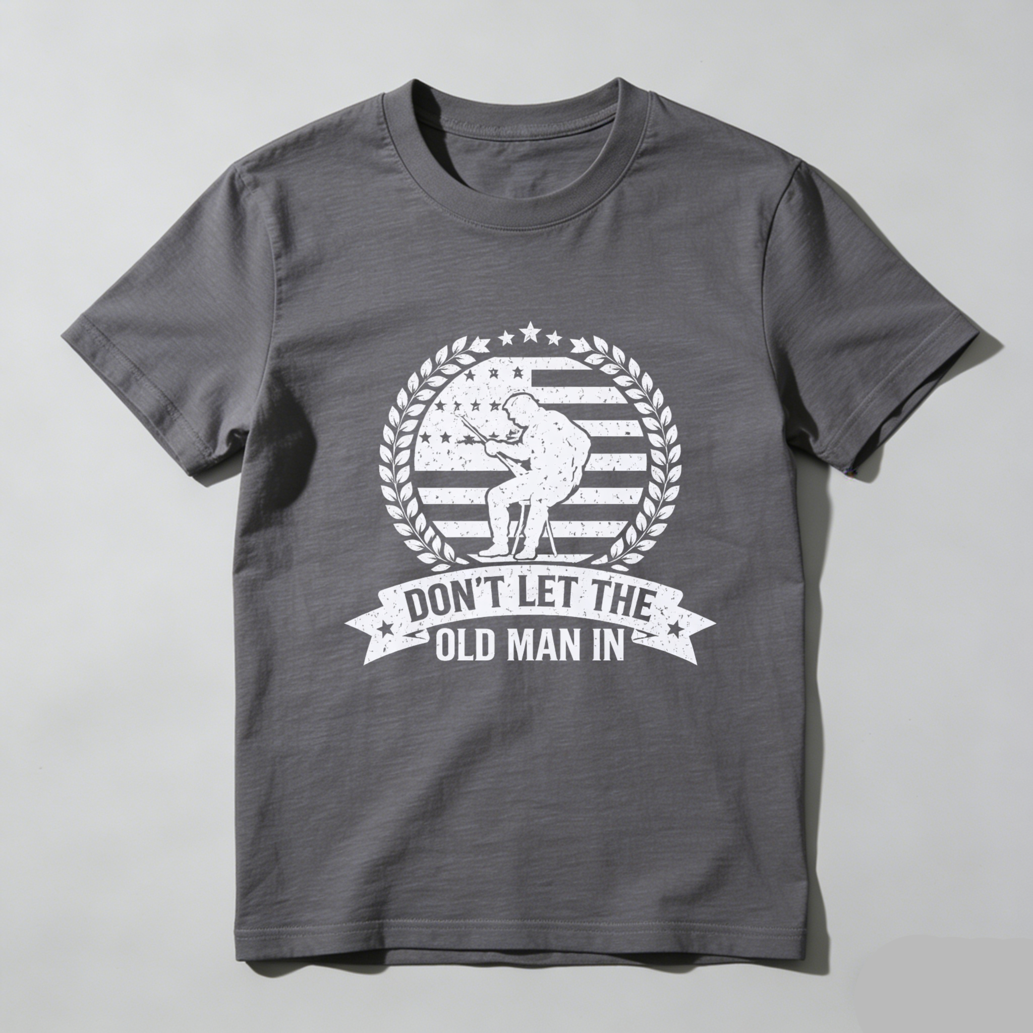 TEECURENT Don't Let The Old Man In T-Shirt Gym Motivation Fitness Shirt Workout Apparel For Men And Women