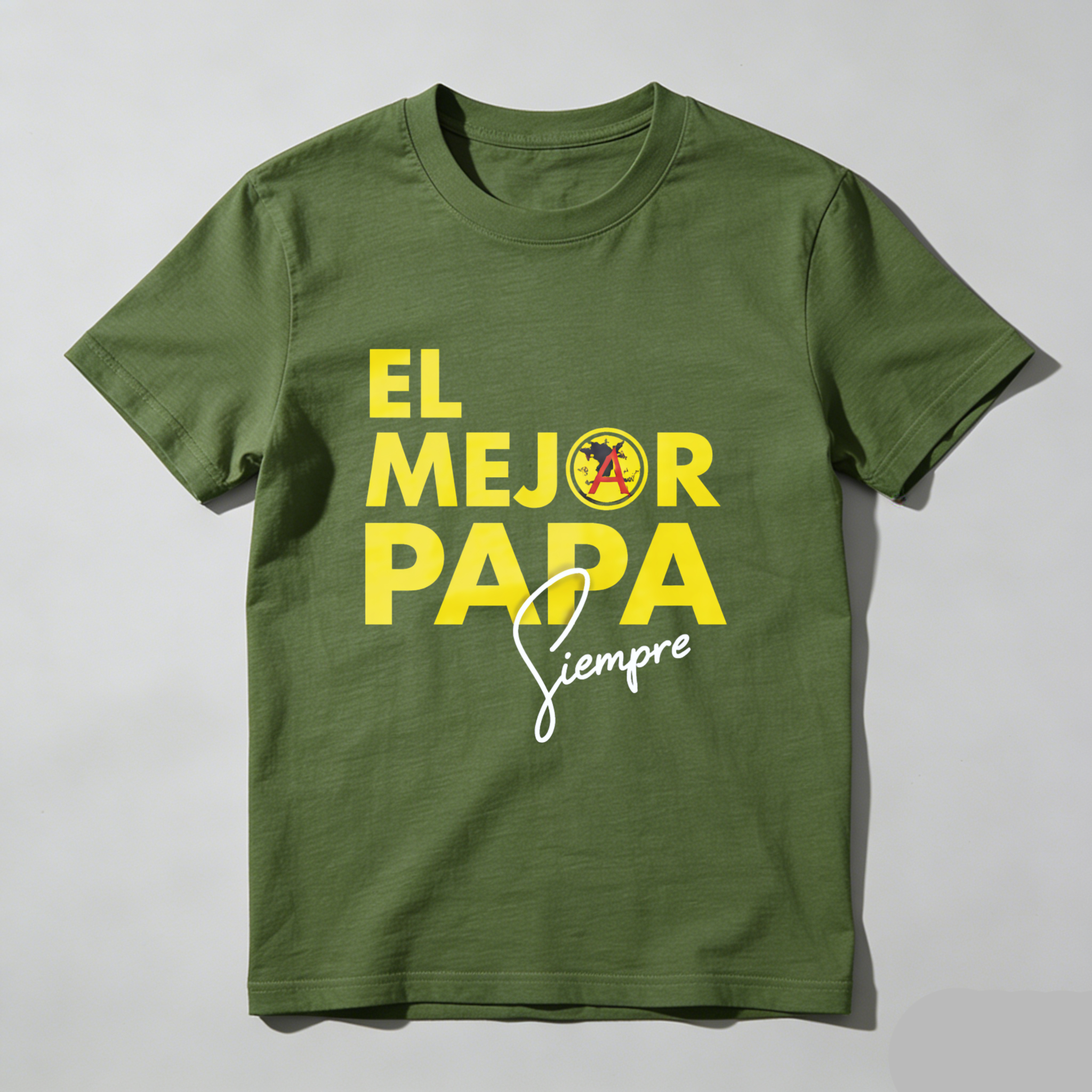 TEECURENT El Mejor Papa Siempre Mexico Flag Fatherhood T Shirt For Dad Gift