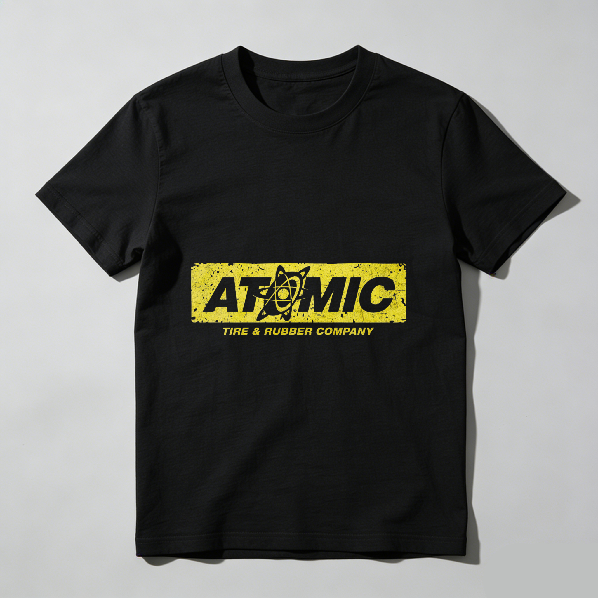 Atomic Tire And Rubber Company Logo T Shirt Black Men Women Unisex Casual Wear