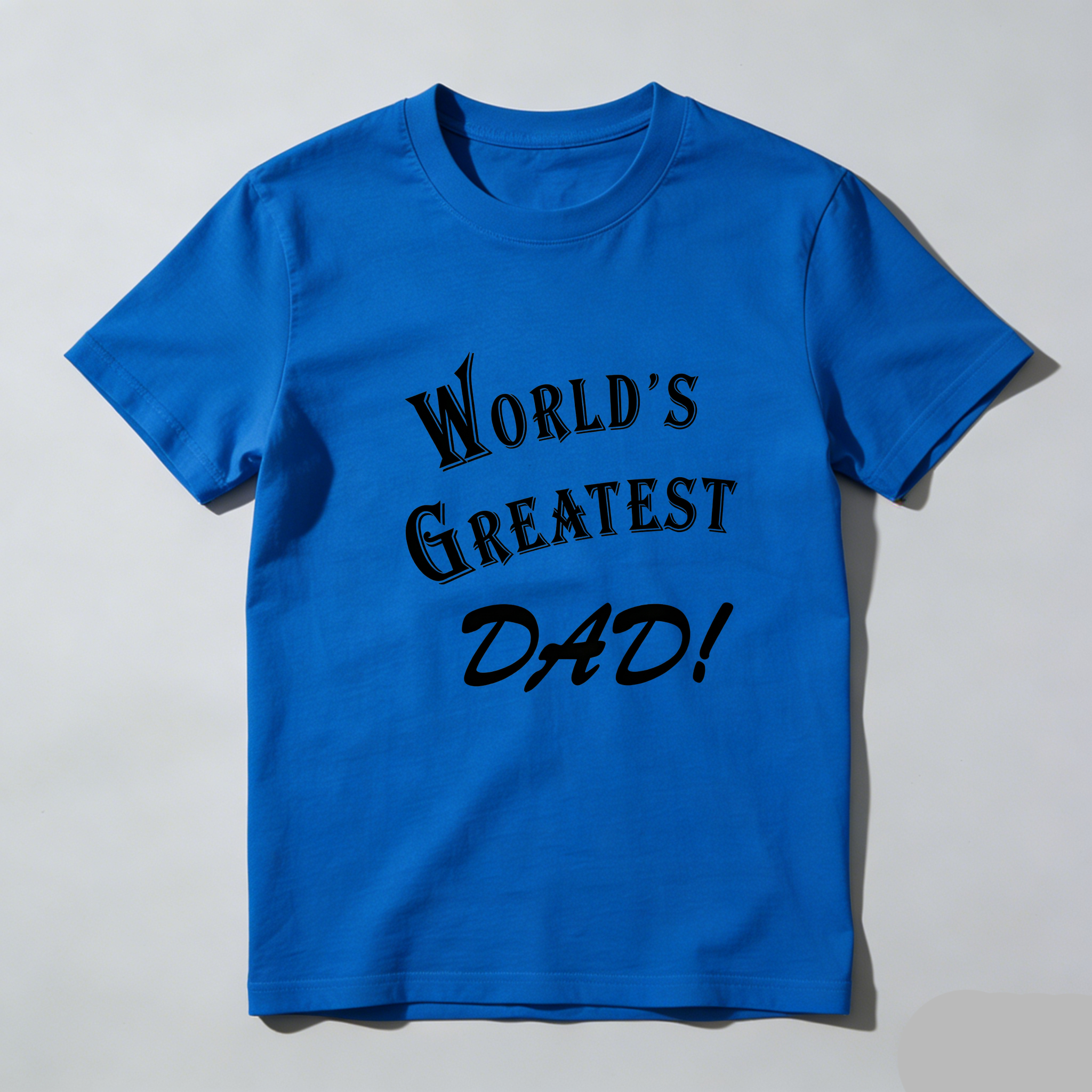 TEECURENT Worlds Greatest Dad Pure Cotton Short Sleeve T Shirt-TeeCurent