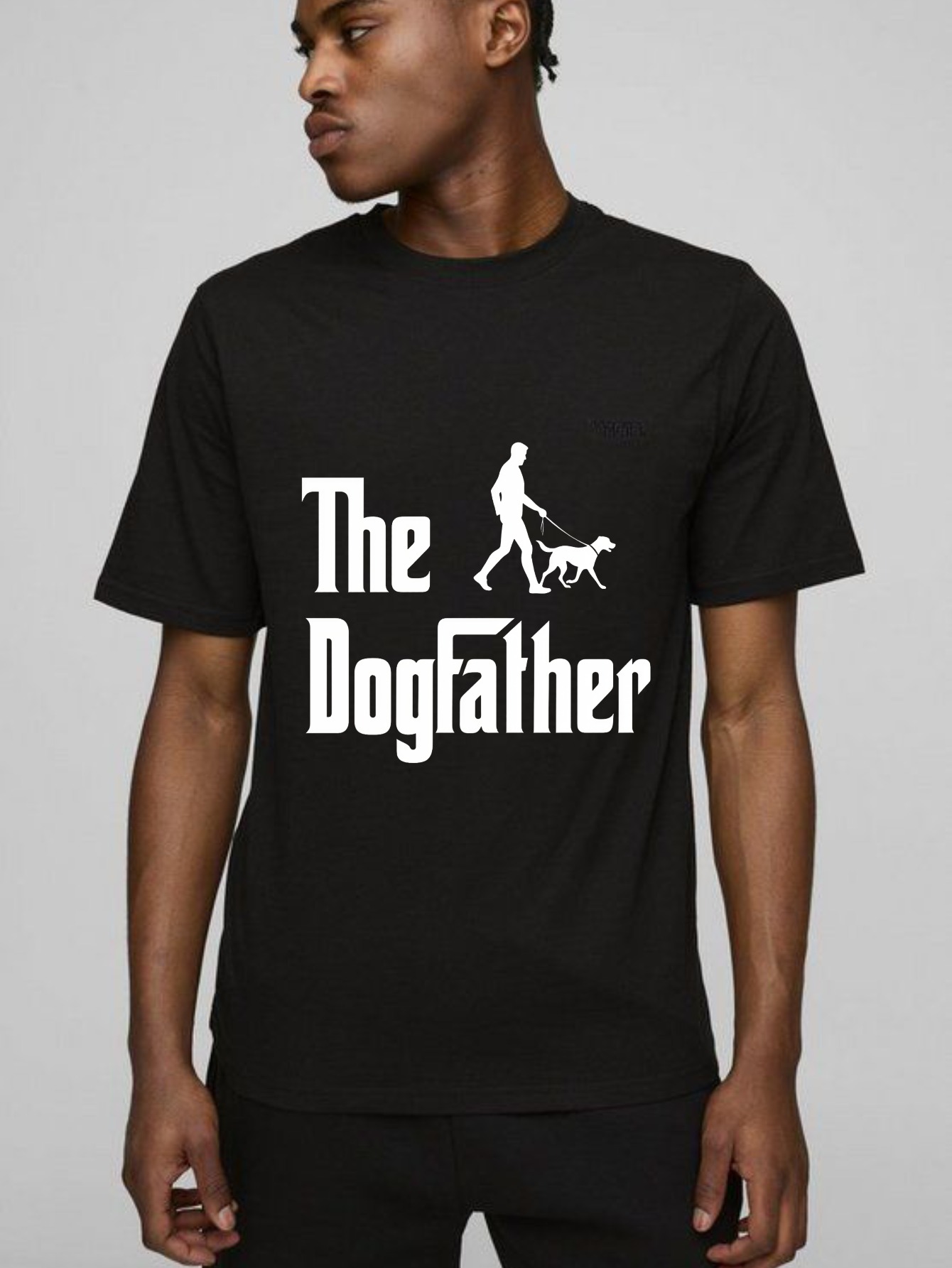 The Dogfather Silhouette Man Walking Dog Unisex Classic T-shirt