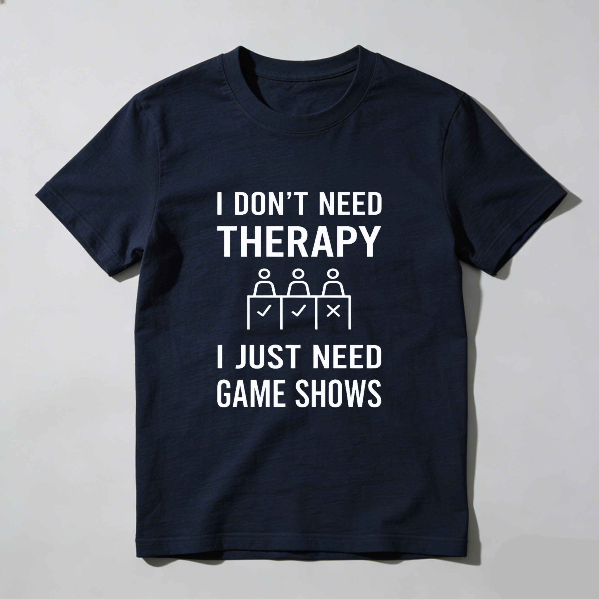 TEECURENT I Dont Need Therapy I Just Need Game Shows T Shirt WOMEN