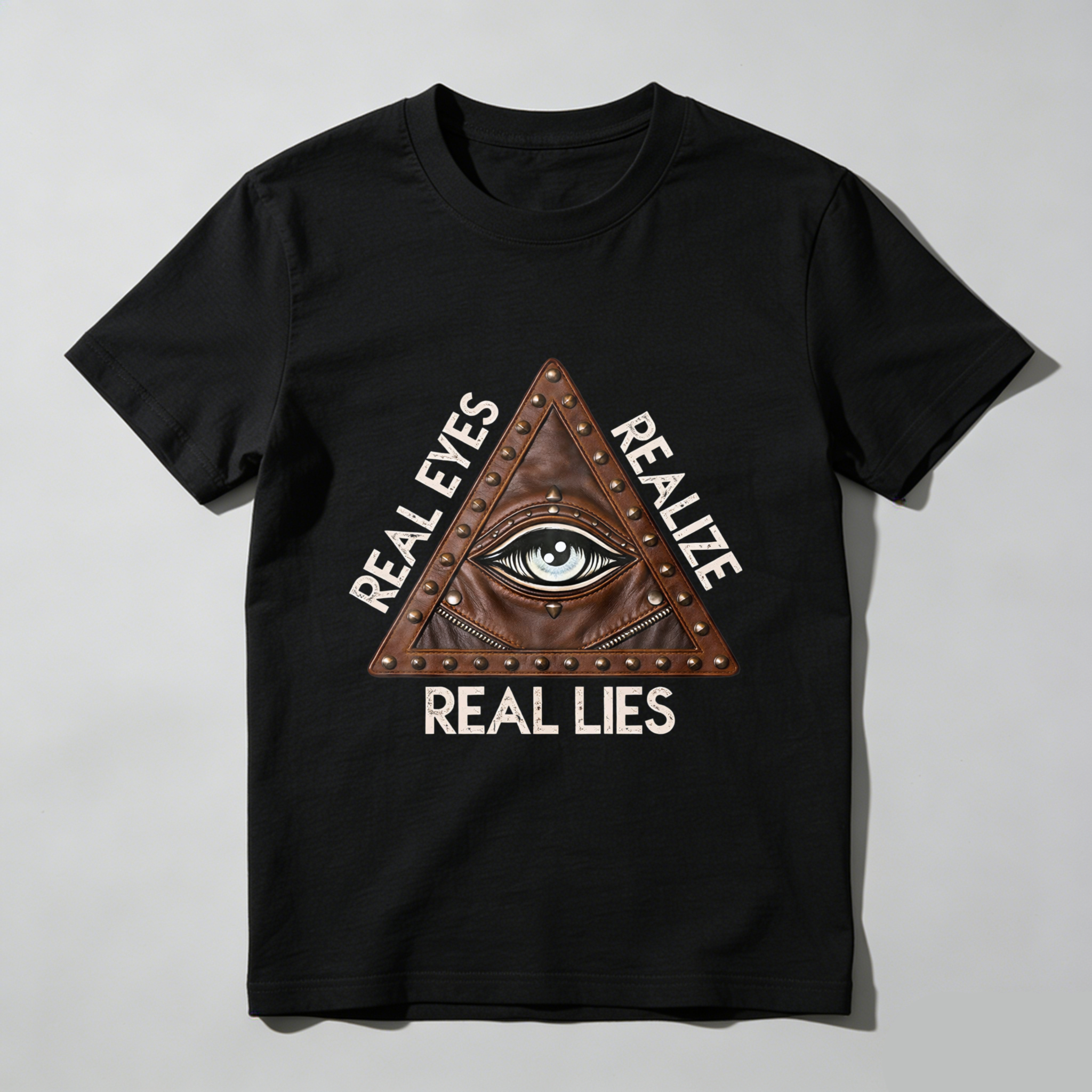 TEECURENT  Real Eyes Realize Real Lies Eye Pyramid Design(1) TEECURENT