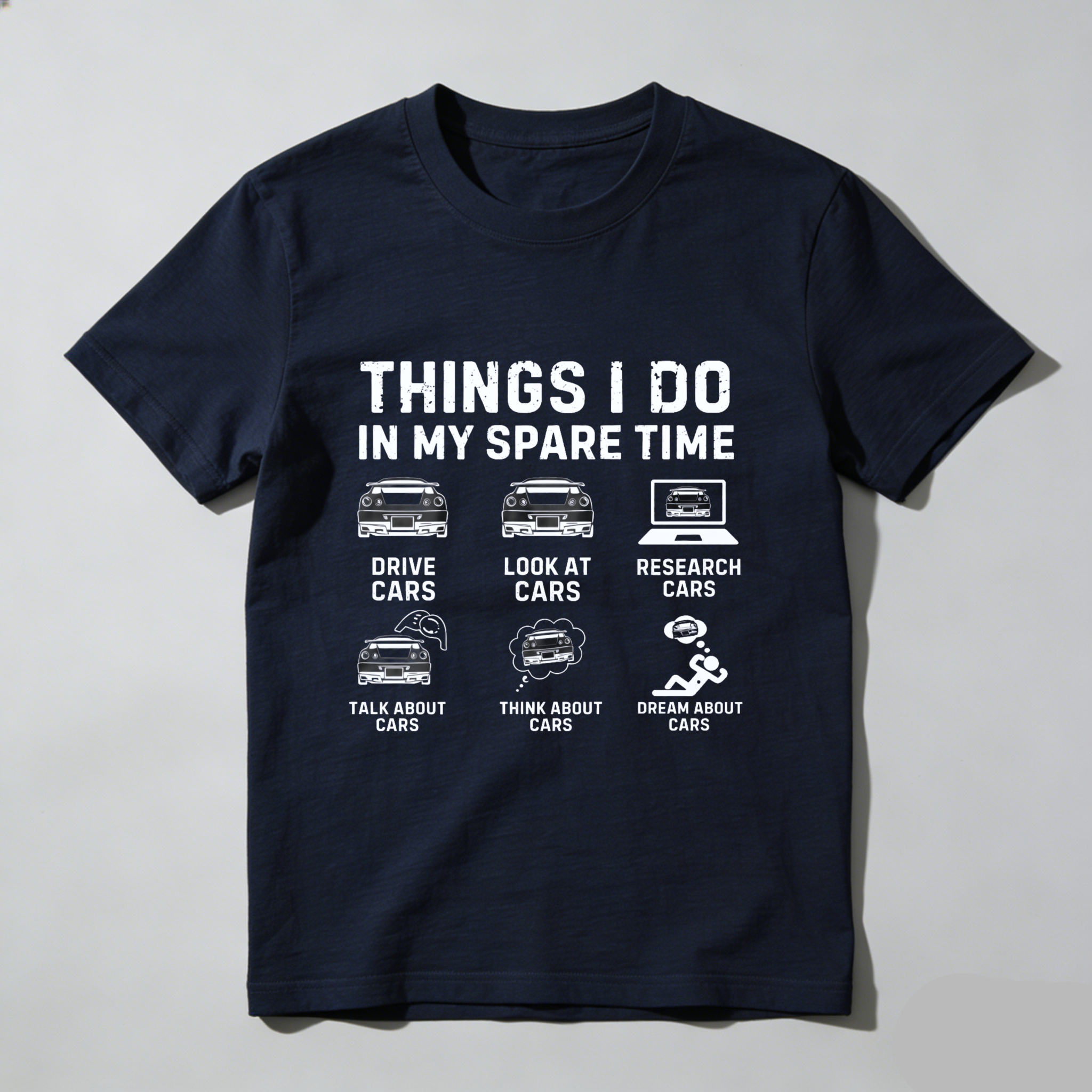 Things I Do In My Spare Time Car Enthusiast T-Shirt For Men And Women Automotive Lover Gift Idea With Fun Car Related Activities Design