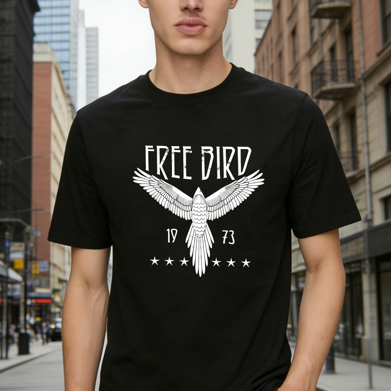 Free Bird Eagle 1973 Stars Design Unisex Classic T-shirt