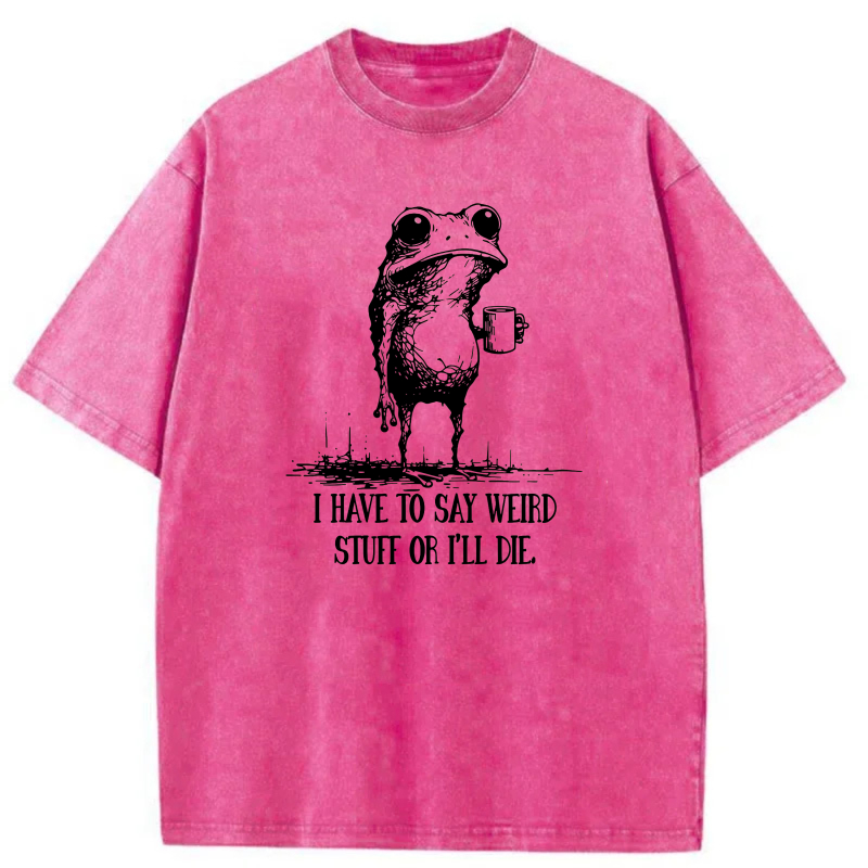 Frog Holding Mug With Text Below tshirt 100% cotton