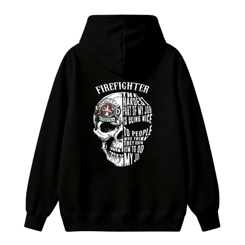 Firefighter Skull Quote Graphic Unisex Classic Hoodie
