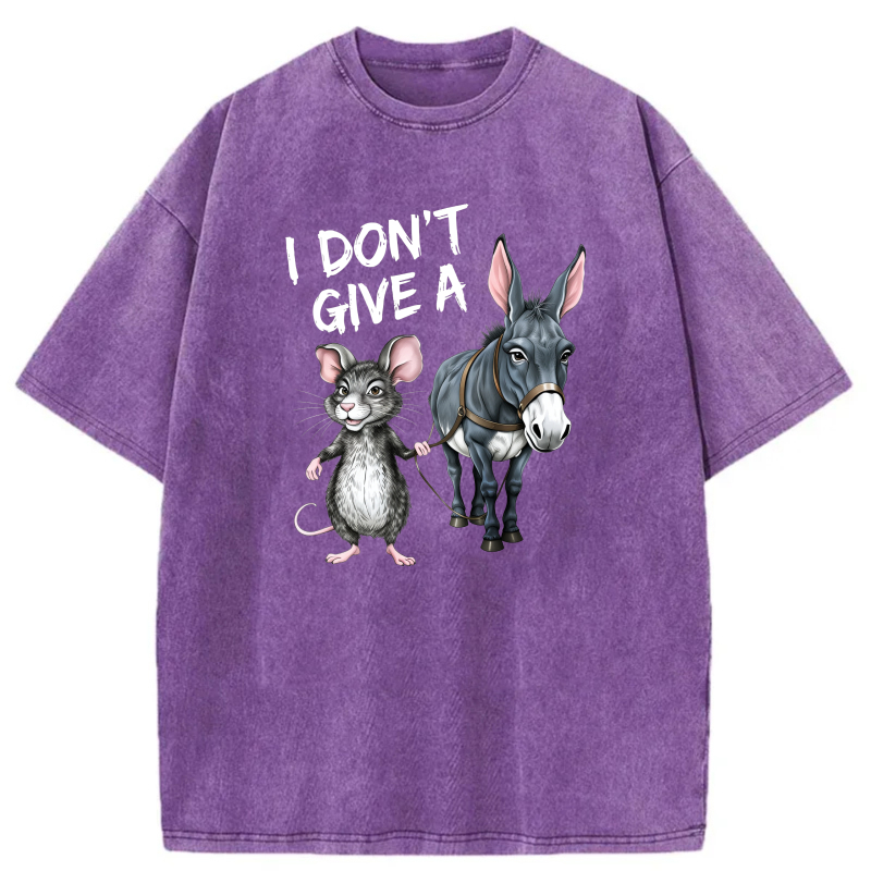 I Don't Give A Rat Or Donkey tshirt 100% cotton