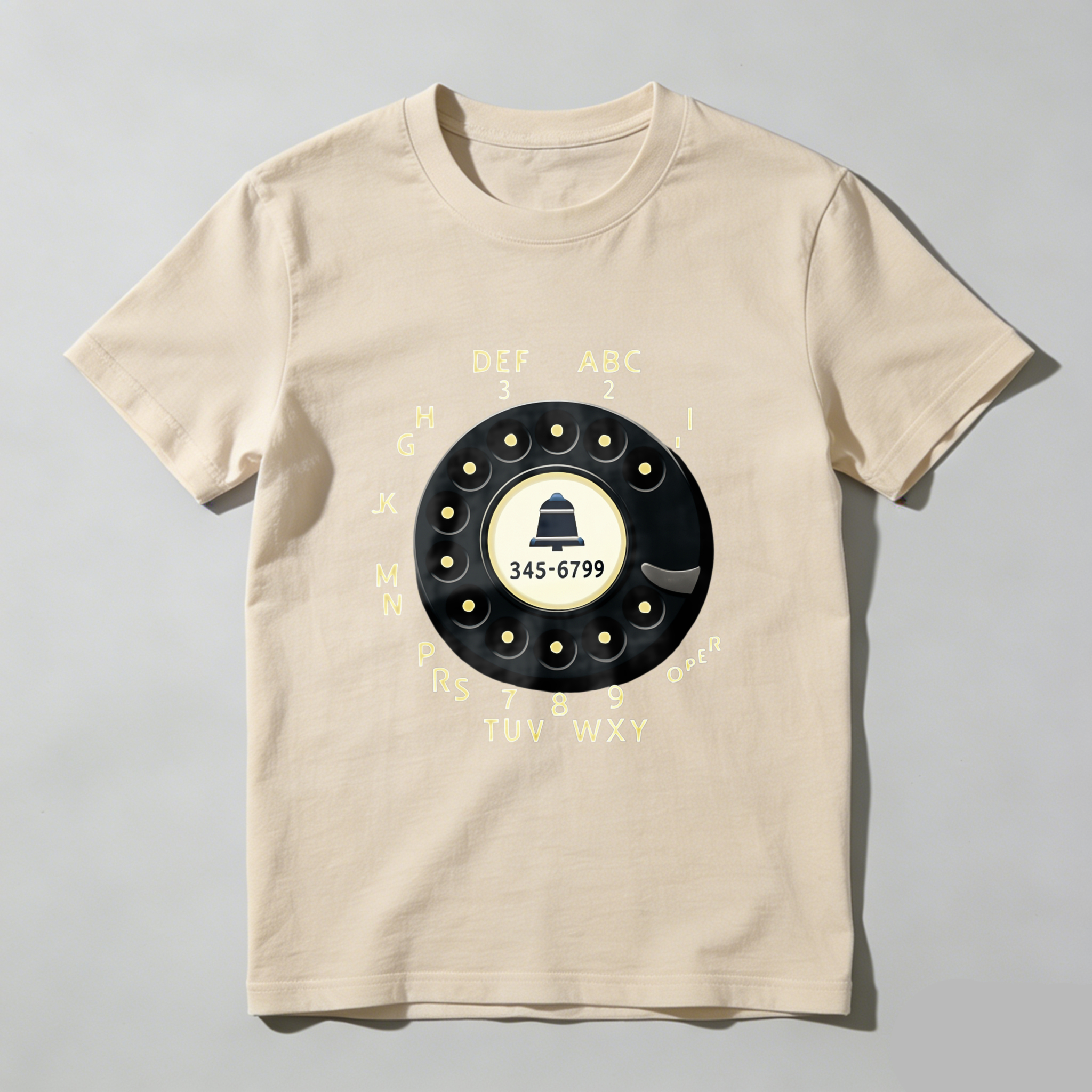 Vintage Rotary Dial Phone T-Shirt Made In Usa Classic Telephone Design Black Cotton Shirt For Men And Women Retro Communication Style Gift Idea