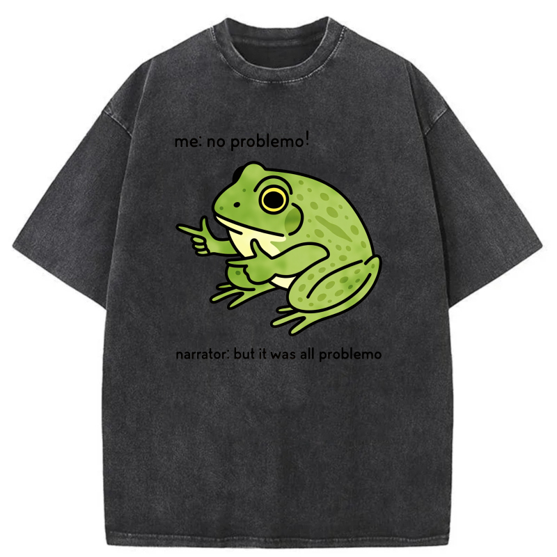 Frog Pointing With Text Above And Below tshirt 100% cotton