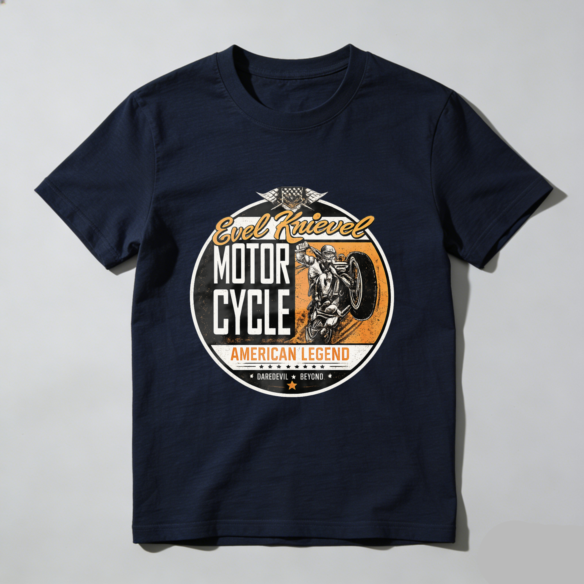 Evel Knievel Motorcycle American Legend T Shirt Made In Usa