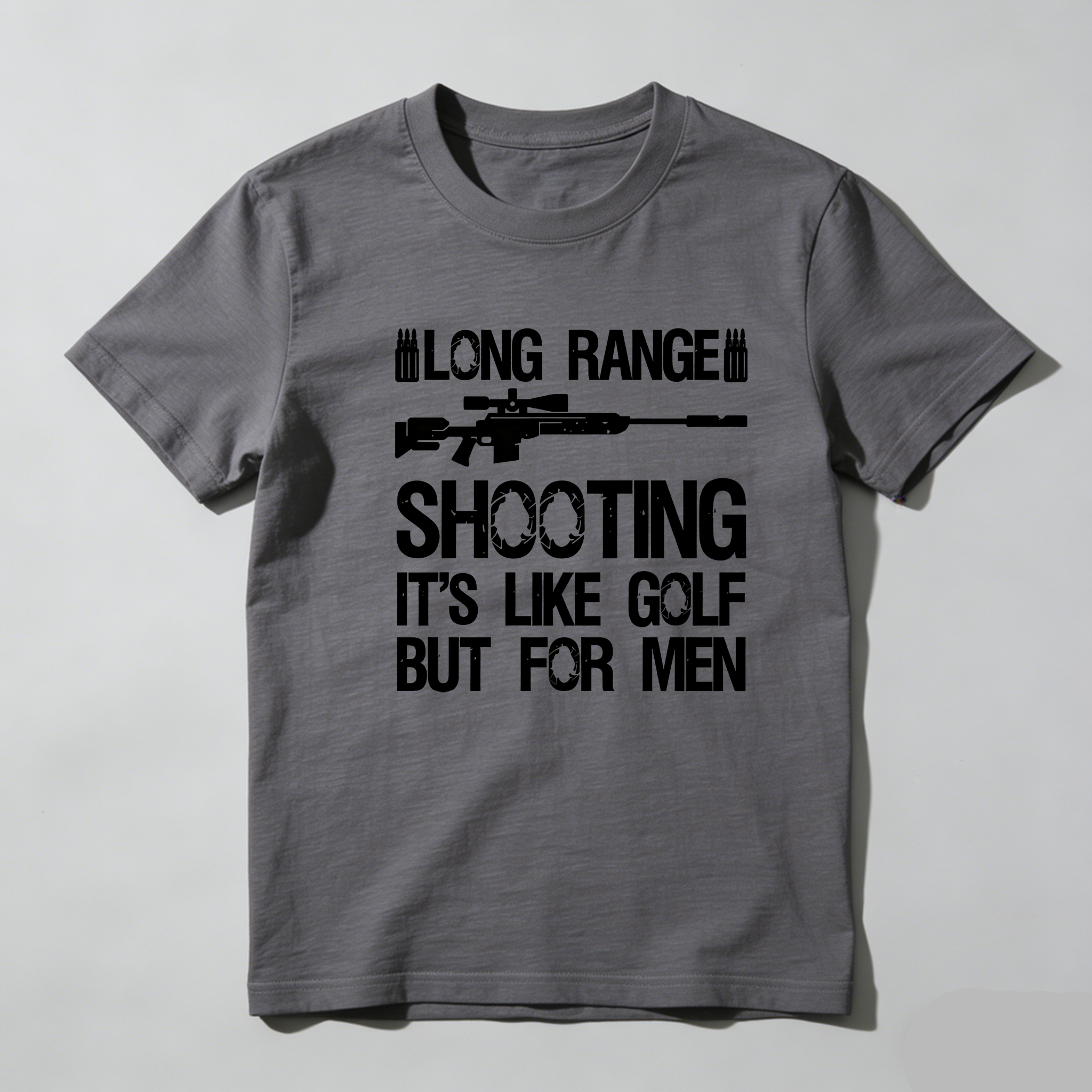 TEECURENT Long Range Shooting Like Golf For Men Pure Cotton Short Sleeve T Shirt-TeeCurent