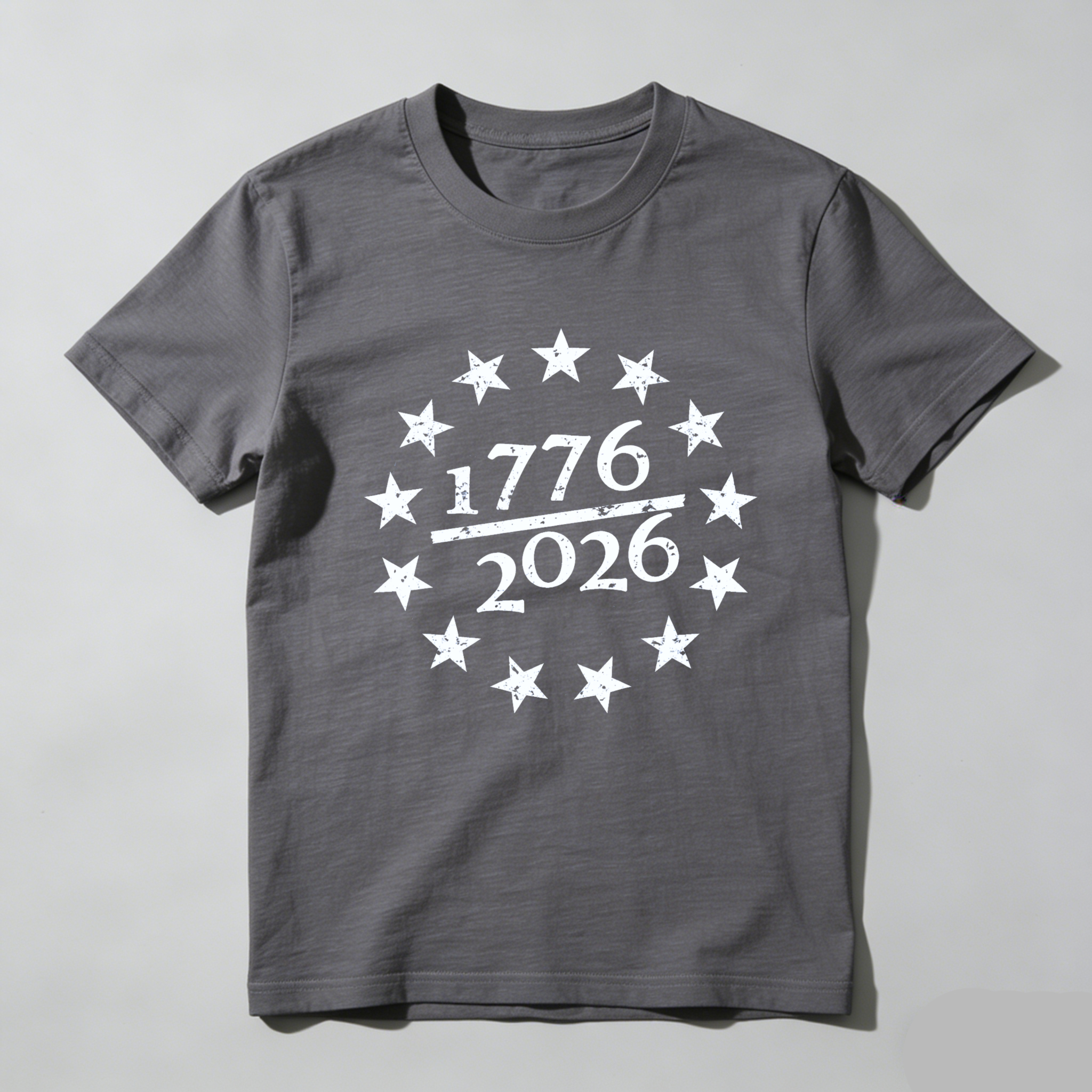 1776 To 2026 Independence Day Celebration T-Shirt American Patriotic Stars Design Black Shirt