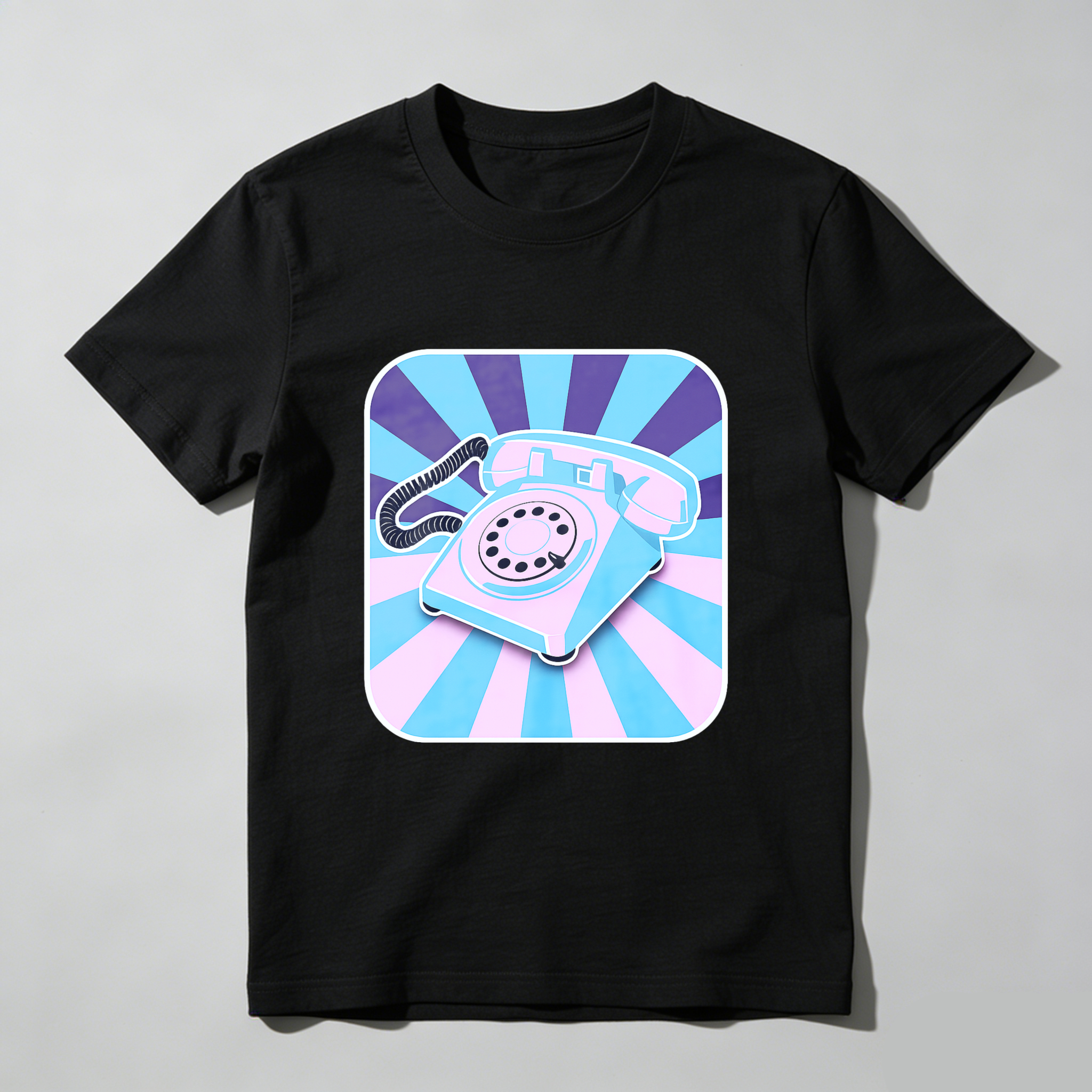 Retro Telephone Graphic T Shirt Made In Usa Vintage Phone Design Unisex Casual Wear
