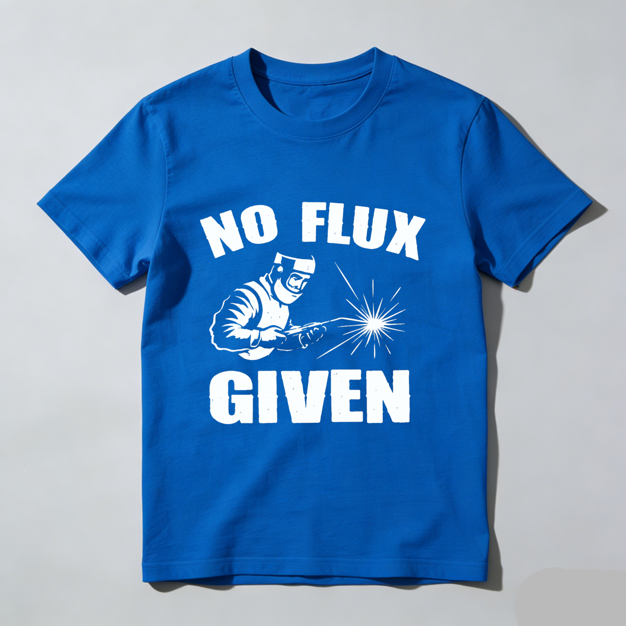 No Flux Given Welder T Shirt Funny Welding Gift For Men And Women With Welding Spark Design